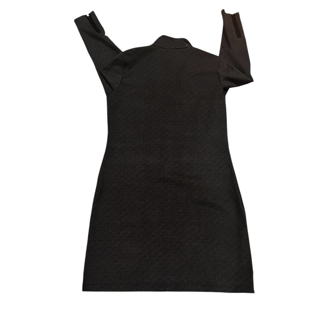 J. McLaughlin Bedford Black Ponte Knit Quarter Zip Mock Neck Catalina Dress L - Picture 3 of 10